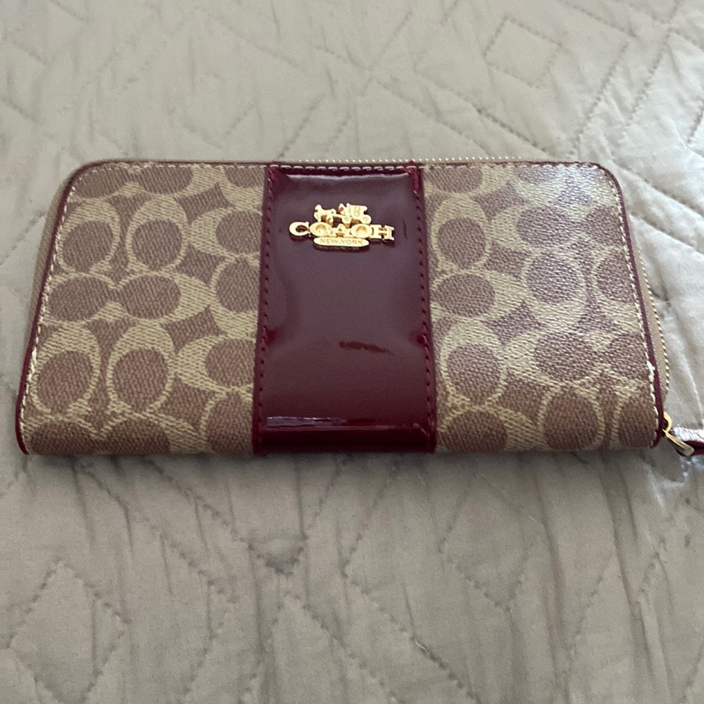 Beautiful woman wallet coach brand